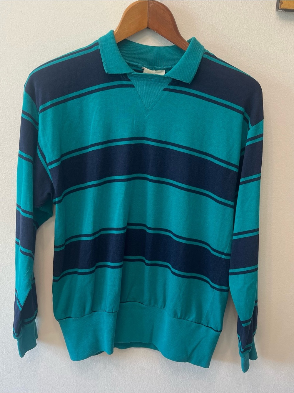 80s Striped Polo Top size S-M